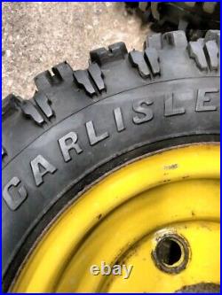 Set of John Deere 1032 826 Snowblower Wheels with 4.80 X 8 Carlisle Tires SAVE