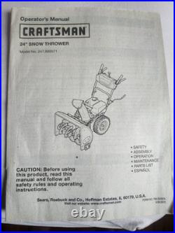 Snow Blower Craftsman