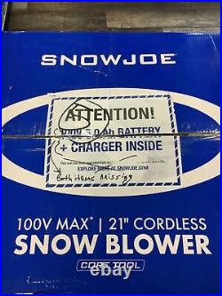 Snow Joe 100-Volt Lithium-iON Cordless Snowblower 21-Inch Core Tool Only