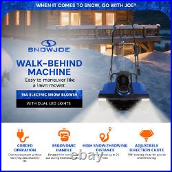 Snow Joe 15A Electric Walk Behind Snow Blower with Dual LED Lights, SNJ-SJ627E