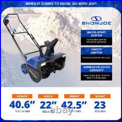 Snow Joe 15A Electric Walk Behind Snow Blower with Dual LED Lights, SNJ-SJ627E