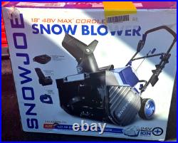 Snow Joe 18 48V Cordless Snow Blower Kit 2 Batteries + Charger Used Excellent C