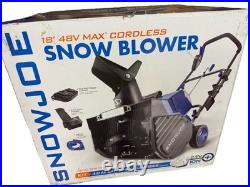 Snow Joe 24V Snow Blower, 2x4.0-Ah Battery, Dual Port Charger, & Cover