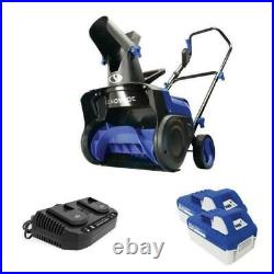 Snow Joe 24V-X2-SB15 Electric Snow Blower Kit with 2 x 4.0 Ah Batteries and