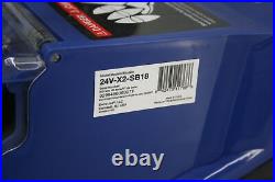 Snow Joe 24V-X2-SB18 18 Inch 48 Volt 4Ah Cordless Snow Blower w Battery Blue