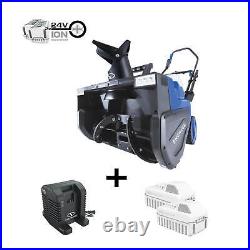 Snow Joe 24V-X2-SB22 MAX iON+ Brushless Cordless Single-Stage Snow Blower Kit