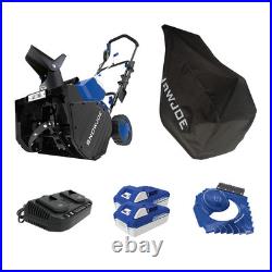 Snow Joe 24v Cordless Snow Blower 18 Clearing Batteries Charger, Blue Snow Joe 24v Cordless Snow Blower 18 Clearing Batteries Charger, Blue