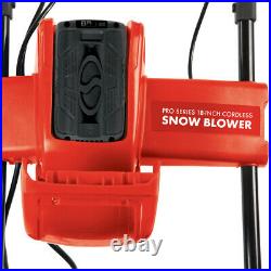 Snow Joe Cordless Single Stage Snow Blower 18-Inch 5 Ah Battery Brushless Snow Joe Cordless Single Stage Snow Blower 18-Inch 5 Ah Battery Brushless
