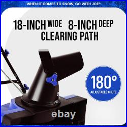 Snow Joe Electric Snow Blower, Push Snow Thrower, Blue (Used)