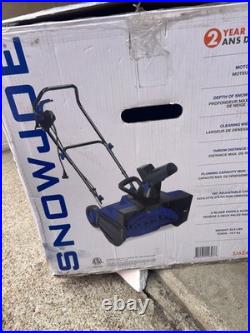 Snow Joe Electric Snow Blower, Push Snow Thrower for Driveway Snow Removal, Blue