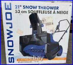 Snow Joe Electric Snow Blower, Push Snow Thrower for Driveway Snow Removal, Blue