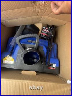 Snow Joe Electric Snow Blower, Push Snow Thrower for Driveway Snow Removal, Blue