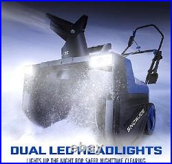 Snow Joe SJ627E Electric Walk-Behind Snow Blower with Dual LED Lights, 22-inch, 15