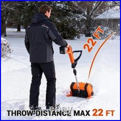 Snow Shovel for Driveway, 21V 8.0Ah Cordless Snow Blower with Battery and