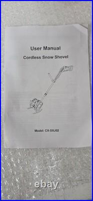 Snow Shovel for Driveway, 21V 8.0Ah Cordless Snow Blower with Battery and