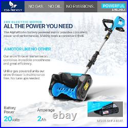 Snow Thrower/Handheld Electric Shovel, Cordless DC 20V, Removable Battery, Light