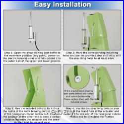 Snowblower Chute Actuator -Controls Snowblowing Trajectory, for Deere 47 54 60