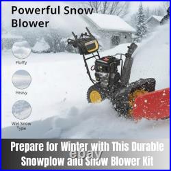 Snowplow Kit Blade & Hardware 22-32 2/3 Stage Snow Blower Attachment Universal