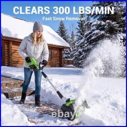 Steelite 13-Inch Cordless Snow Shovel with Dual 4.0 Ah 21V Batteries and Charger