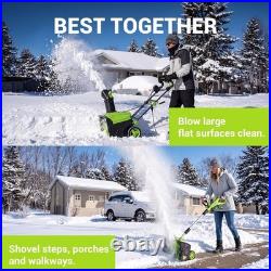 Steelite 20in 15A Corded Electric Snow Blower with LED Headlights 30 FT Distance