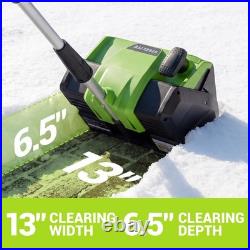 Steelite 21V 13 Cordless Snow Shovel Brushless with 4.0-Ah Battery and Charger