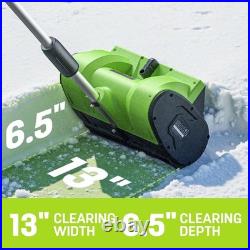 Steelite Cordless Snow Shovel, 21V, 12-Inch Clearing Width, 4.0-Ah Battery with