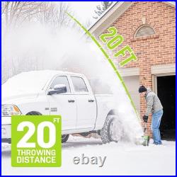 Steelite Cordless Snow Shovel, 21V, 12-Inch Clearing Width, 4.0-Ah Battery with