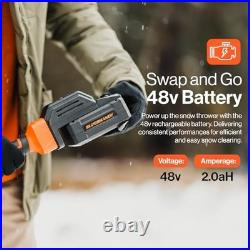 SuperHandy 48V 17-in Adjustable Angle Snow Blower Battery + Charger GUT158
