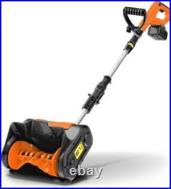 SuperHandy Snow Thrower Power Shovel 4Ah DC 20V Upgraded Design ORANGE