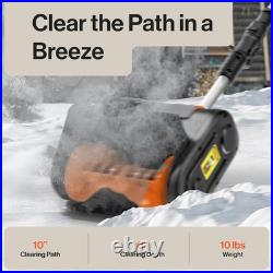 SuperHandy Snow Thrower Power Shovel 4Ah DC 20V Upgraded Design ORANGE
