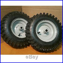 TWO 4.10-6 Snow Blower thrower TIREs RIMs WHEEL ASSEMBLY Americana 410