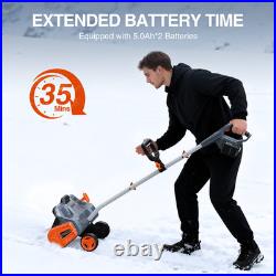 TaskStar 16in 40V Cordless Snow Blower with Brushless Motor 2 x 5.0Ah Batteries
