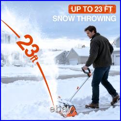 TaskStar Cordless Snow Shovel 16.5 Electric Shovel 2x5.0Ah Battery 23Ft Throw