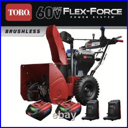 Toro 26 Power Max e26 60V Two-Stage Snow Blower with 2x 7.5Ah Batteries & Charger