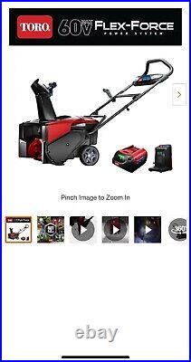 Toro 39901 60V Cordless Electric Snow Blower with 7.5 Ah Battery/Charger Includ
