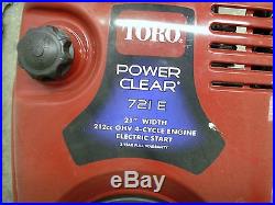 Toro 721E Snow Blower 21 Electric Start 212CC QHV 4 Cycle Engine (FLR)