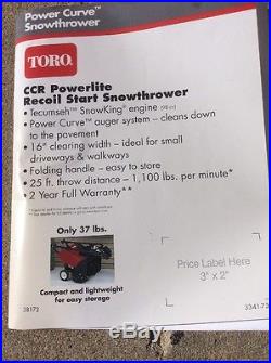 Toro CCR Powerlite Recoil Start Model 38172