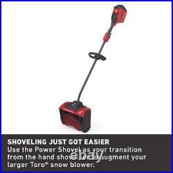 Toro Electric Snow Shovel Battery Cordless 60-Volt 12-Inch Red Tool Only Used