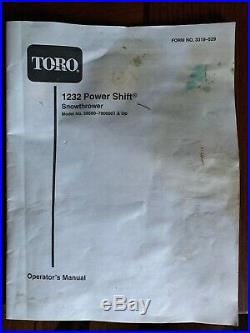 Toro PowerMax 12Hp 32 INCH Snowblower POWERSHIFT 1232 Electric Start