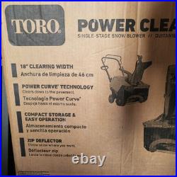 Toro Power Clear 518 ZE 18 in. 99 cc Single stage Gas Snow Blower