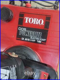 Toro power light 16 inch Electric Start Snow Blower 38182 just serviced