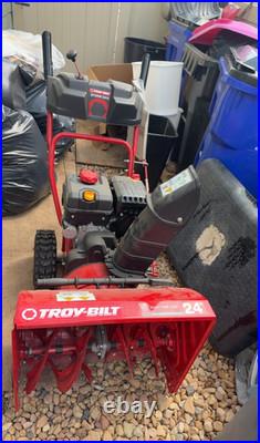 Troy-Bilt Storm 2410 Gas Snow Blower, 24 in Clearing Width, Red/Black/Gray