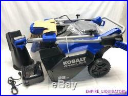 UNUSED & BOXED 22 KOBALT 80-VOLT CORDLESS SNOW THROWER BLOWER With CHARGER $599