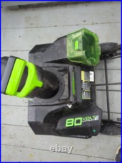 USED? Snow Blower Snowblower Snow thrower Cordless 20 Greenworks 80V TOOL ONLY