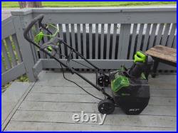 USED? Snow Blower Snowblower Snow thrower Cordless 20 Greenworks 80V TOOL ONLY