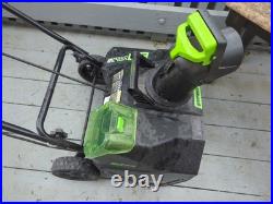 USED? Snow Blower Snowblower Snow thrower Cordless 20 Greenworks 80V TOOL ONLY