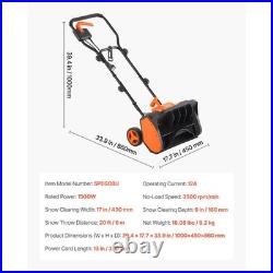 Uimoso 17 in Electric Snow Blower 12A Motor Snow Shovel, 20 ft Throwing Distance Uimoso 17 in Electric Snow Blower 12A Motor Snow Shovel, 20 ft Throwing Distance
