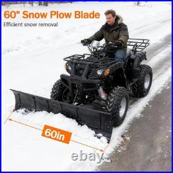 Universal 60in Snow Plow Blade Snow Plow Kit Heavy Duty Steel Push Snow Blade Universal 60in Snow Plow Blade Snow Plow Kit Heavy Duty Steel Push Snow Blade