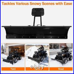 Universal 60in Snow Plow Blade Snow Plow Kit Heavy Duty Steel Push Snow Blade Universal 60in Snow Plow Blade Snow Plow Kit Heavy Duty Steel Push Snow Blade