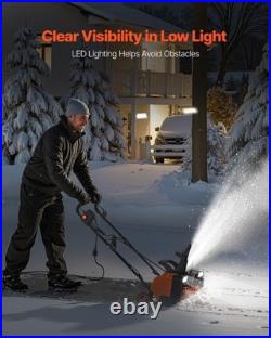 VEVOR 15A 20 in Electric Corded Snow Blower 25 ft Throw Distance Snow Thrower